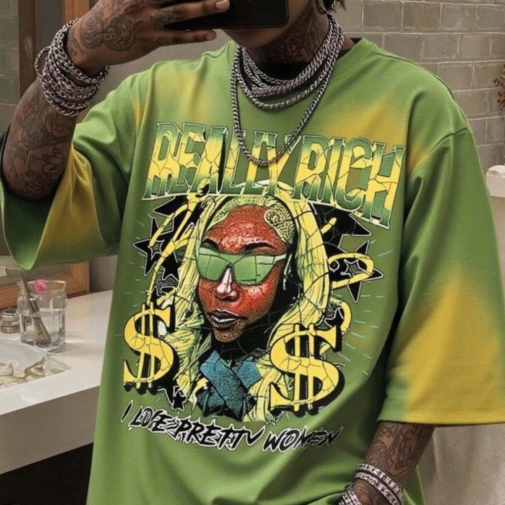 Green Graphic T-Shirt with Bold Design